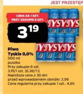 Piwo bezalkoholowe Tyskie 0,0%