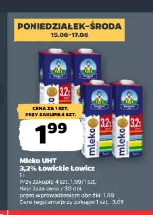 Mleko UHT 3,2% Łowickie Łowicz