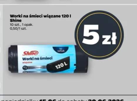 Worki na śmieci wiązane 120 l Shine