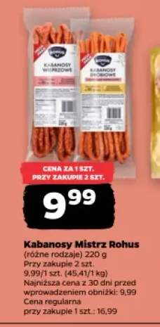 Kabanosy wieprzowe Mistrz Rohus
