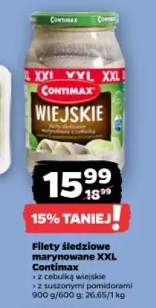 Filety śledziowe marynowane XXL Contimax z suszonymi pomidorami +1 wariant