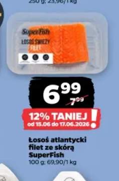 Łosoś atlantycki filet ze skórą SuperFish
