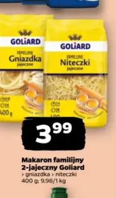Makaron familijny 2-jajeczny gniazdka Goliard +1 wariant