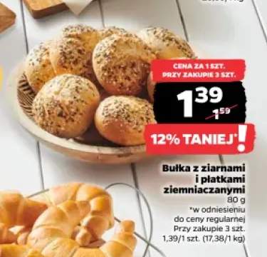 Bułka z ziarnami i płatkami ziemniaczanymi