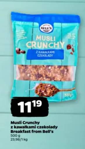 Musli Crunchy z kawałkami czekolady Breakfast from Bell's