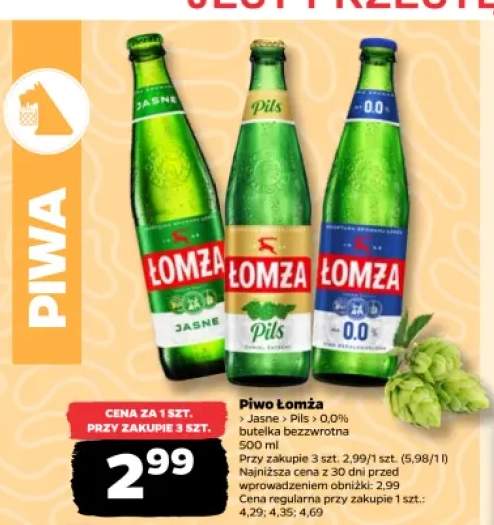 Piwo Łomża Jasne +2 warianty