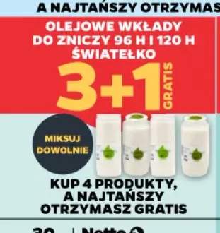 Wkład do zniczy olejowy Światełko 96h +1 wariant