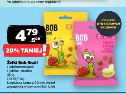 Żelki wieloowocowe Bob Snail +1 wariant