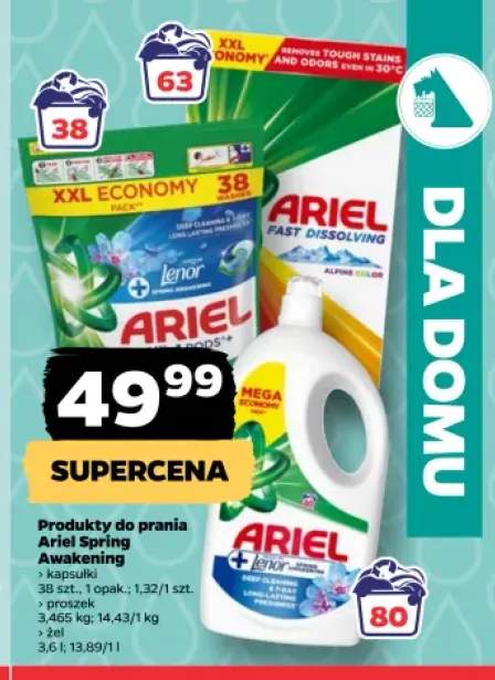 Kapsułki do prania Ariel Spring Awakening 38-pak +2 warianty