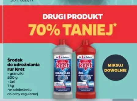 Środek do udrożniania rur żel Kret +1 wariant
