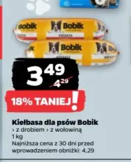 Kiełbasa dla psów Bobik z drobiem +1 wariant