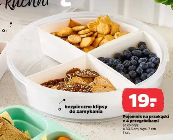 Pojemnik na przekąski z 4 przegródkami