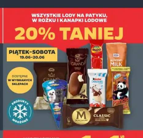Lody na patyku Grand Vanilla +5 wariantów