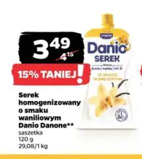 Serek homogenizowany o smaku waniliowym Danio Danone