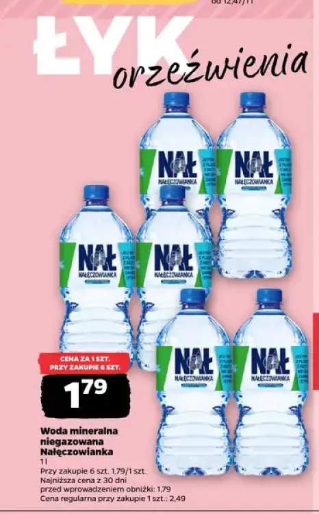 Woda mineralna niegazowana Nałęczowianka