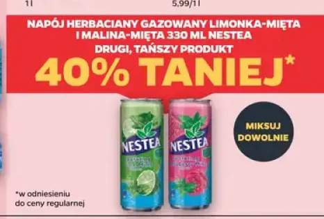 Napój herbaciany gazowany Nestea limonka-mięta +1 wariant