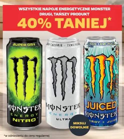 Napój energetyczny Monster Energy Nitro Super Dry +2 warianty