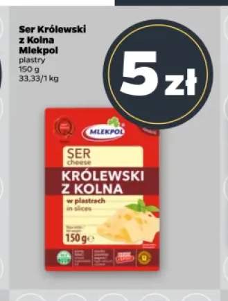 Ser Królewski z Kolna Mlekpol plastry
