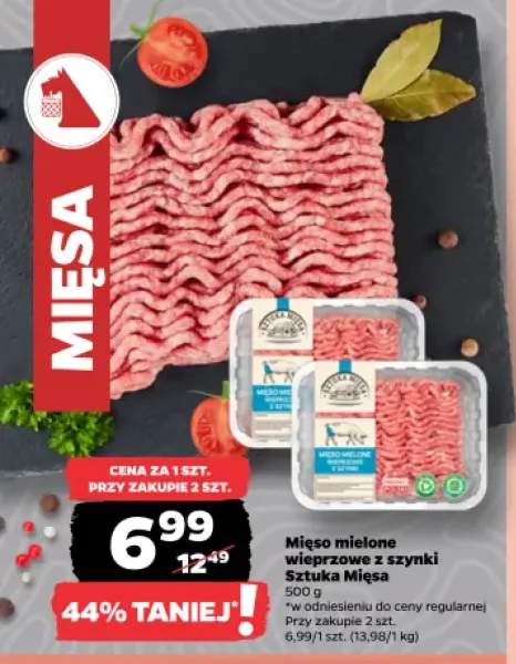 Mięso mielone wieprzowe z szynki Sztuka Mięsa