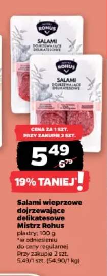 Salami wieprzowe dojrzewające delikatesowe Mistrz Rohus