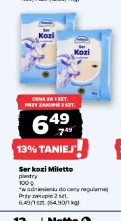 Ser kozi Miletto plastry