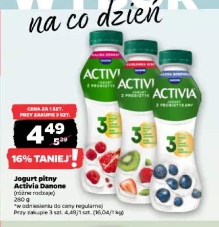 Jogurt pitny Activia Truskawka Kiwi +2 warianty
