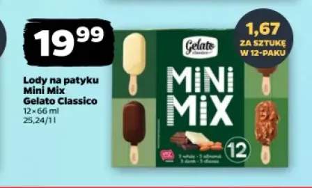 Lody na patyku Mini Mix Gelato Classico