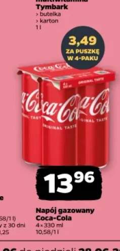 Napój gazowany Coca-Cola 4-pak 330 ml