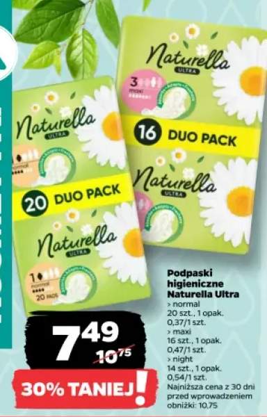 Podpaski higieniczne Naturella Ultra normal +2 warianty