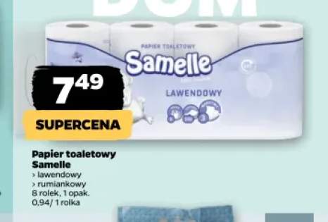 Papier toaletowy Samelle lawendowy