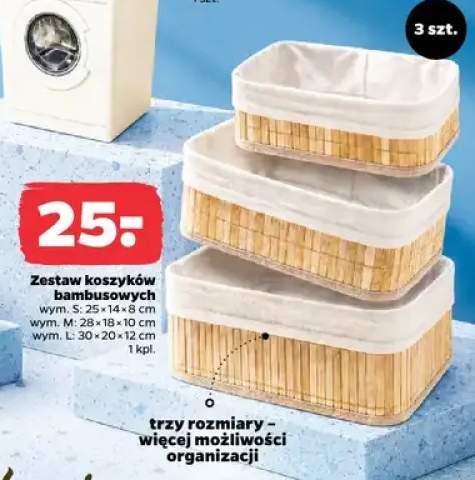 Zestaw koszyków bambusowych