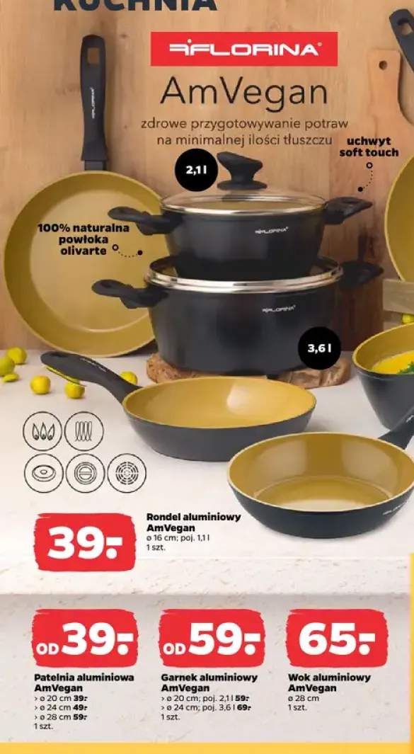 Patelnia aluminiowa Florina AmVegan 24 cm +6 wariantów