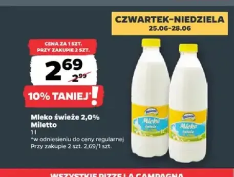 Mleko świeże 2,0% Miletto
