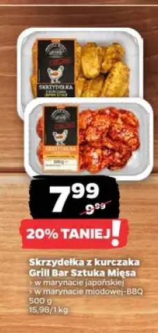 Skrzydełka z kurczaka w marynacie japońskiej Grill Bar Sztuka Mięsa +1 wariant