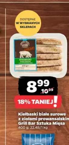 Kiełbaski białe surowe z ziołami prowansalskimi Grill Bar Sztuka Mięsa