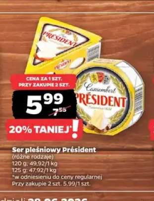 Ser pleśniowy Camembert Président +1 wariant