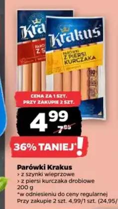 Parówki z szynki wieprzowe Krakus +1 wariant