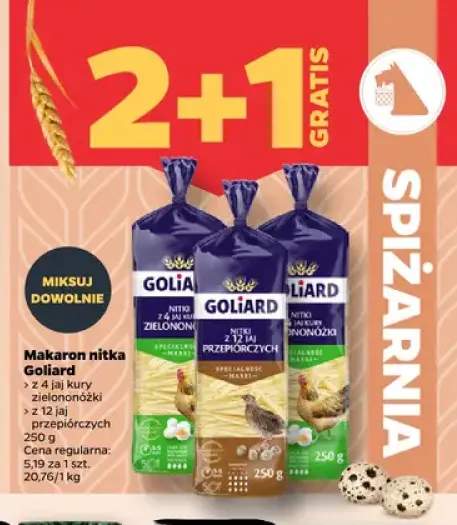Makaron nitka z 4 jaj kury zielononóżki Goliard +1 wariant