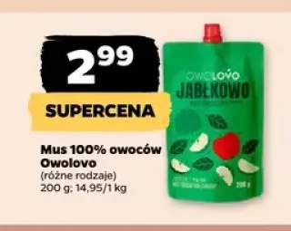 Mus 100% owoców jabłkowy Owolovo