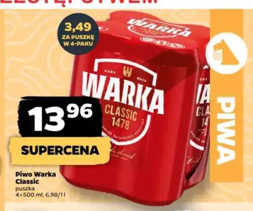 Piwo Warka Classic 4-pak