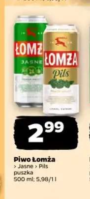 Piwo Łomża Jasne +1 wariant