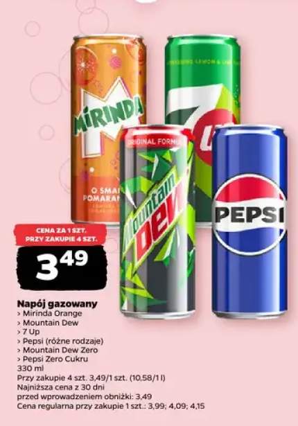 Napój gazowany Mirinda Orange +5 wariantów