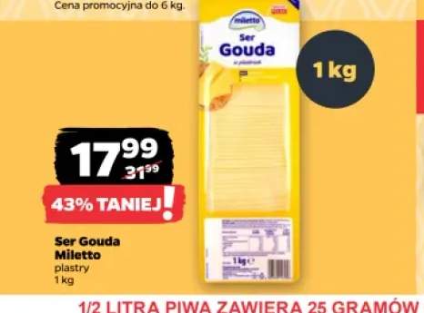 Ser Gouda Miletto plastry