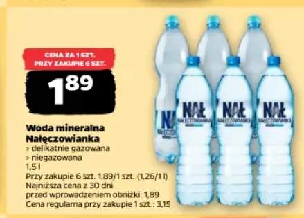 Woda mineralna niegazowana Nałęczowianka +1 wariant