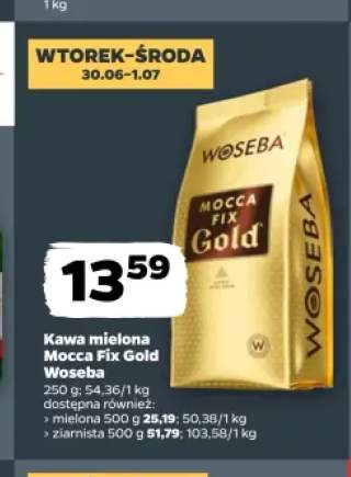 Kawa mielona Woseba Mocca Fix Gold