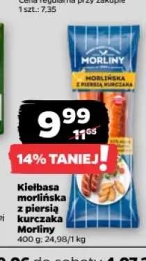 Kiełbasa morlińska z piersią kurczaka Morliny