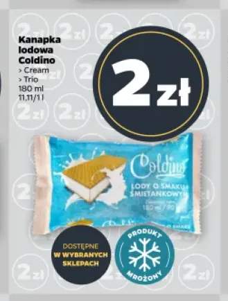 Lody kanapka lodowa Coldino Cream +1 wariant