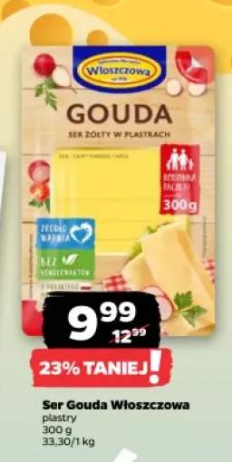 Ser Gouda w plastrach Włoszczowa