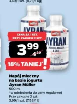 Napój mleczny na bazie jogurtu Ayran Müller