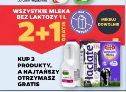 Mleka bez laktozy 1 l +2 warianty